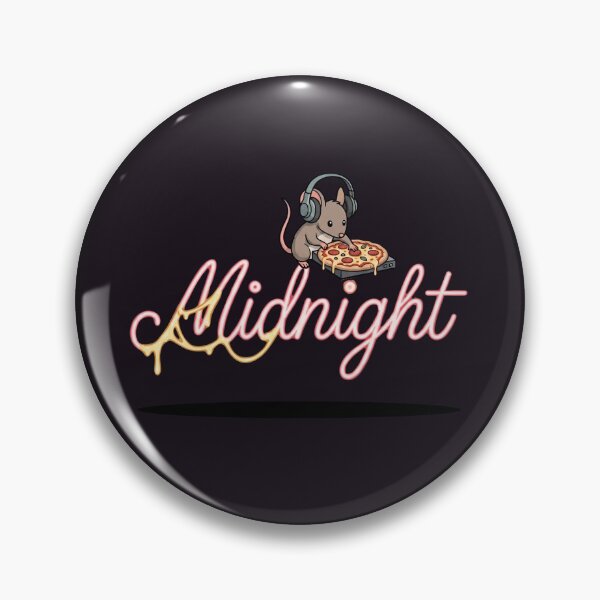 Item preview, DJ Mouse Scratching Pizza Turntable Midnight Neon Art designed and sold by Rare By Hero.