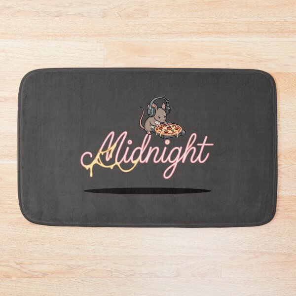 Item preview, DJ Mouse Scratching Pizza Turntable Midnight Neon Art designed and sold by Rare By Hero.