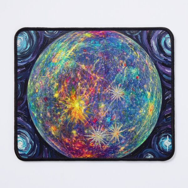 Item preview, Mercury Starry Night Space Landscape designed and sold by Bad-Decisions-Designs.