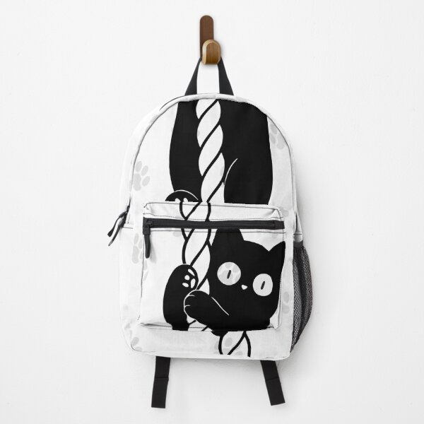 Item preview, Cute Black Cat Climbing Rope Minimalist Illustration designed and sold by ReGenDx.
