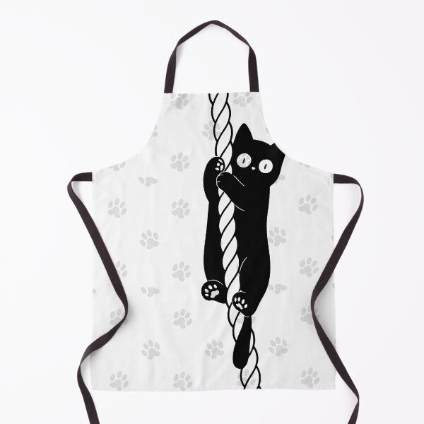 Item preview, Cute Black Cat Climbing Rope Minimalist Illustration designed and sold by ReGenDx.