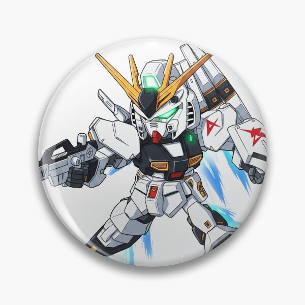 Item preview, RX-93 ν Gundam SD GUNDAM beam gun attack pose cute chibi 2d designed and sold by sabartgunpla.