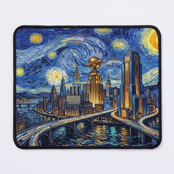 Item preview, Metropolis Starry Night Comic Landscape designed and sold by Bad-Decisions-Designs.