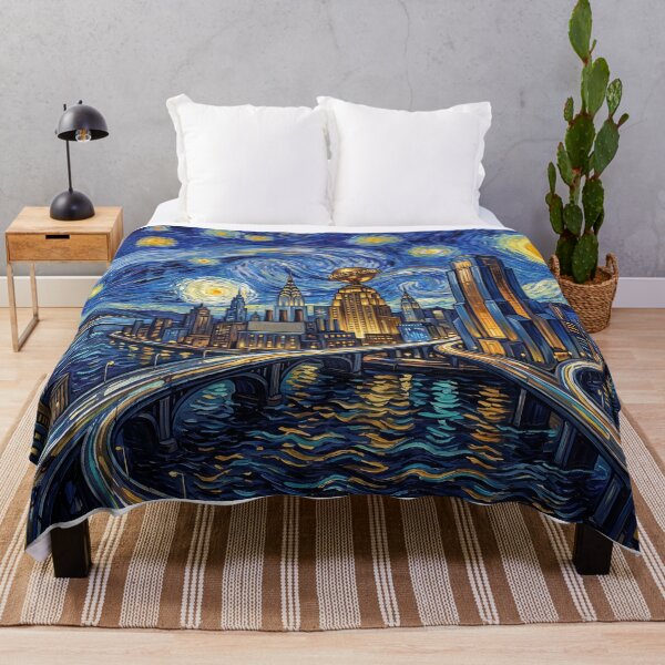 Item preview, Metropolis Starry Night Comic Landscape designed and sold by Bad-Decisions-Designs.
