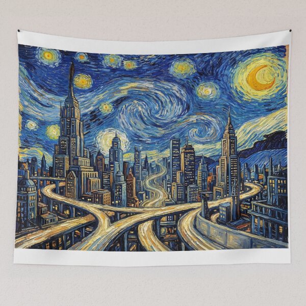 Item preview, Metropolis Starry Night Movie Landscape designed and sold by Bad-Decisions-Designs.