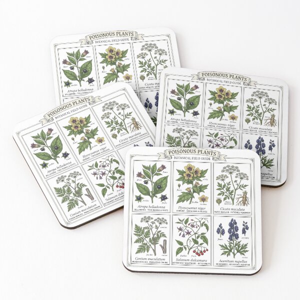 Item preview, Poisonous Plants Botanical Field Guide Vintage Illustration Chart designed and sold by YOUSSHOP01.