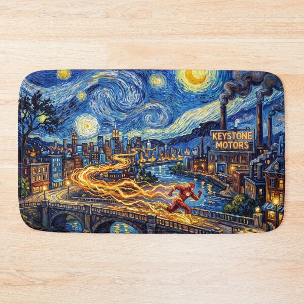 Item preview, The Flash Keystone City Starry Night Landscape designed and sold by Bad-Decisions-Designs.