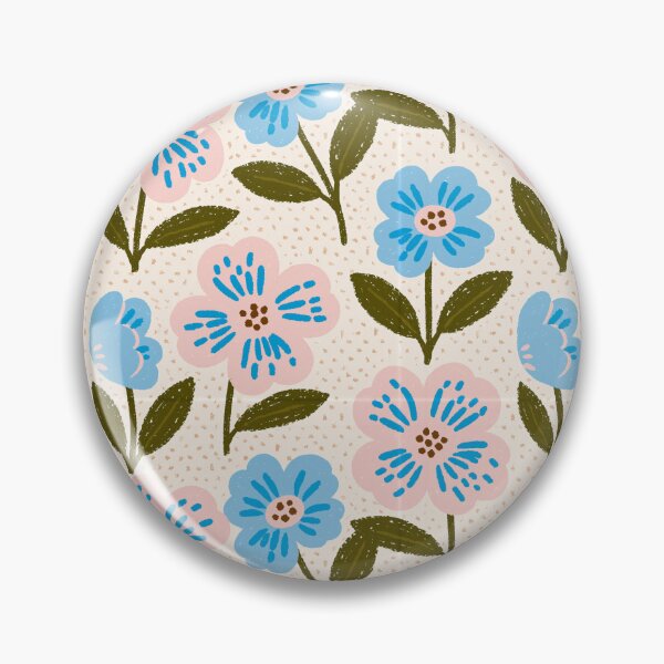 Item preview, Blue and Pink Wildflower Pattern – Cute Hand Drawn Floral Botanical Design designed and sold by Snifferius.