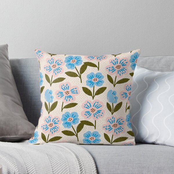 Item preview, Blue and Pink Wildflower Pattern – Cute Hand Drawn Floral Botanical Design designed and sold by Snifferius.