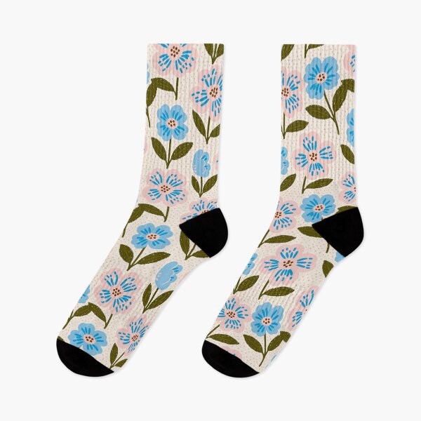 Item preview, Blue and Pink Wildflower Pattern – Cute Hand Drawn Floral Botanical Design designed and sold by Snifferius.