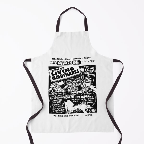 Item preview, Den of Living Nightmares | Vintage Midnight Horror Show Ad designed and sold by ChickenFund.