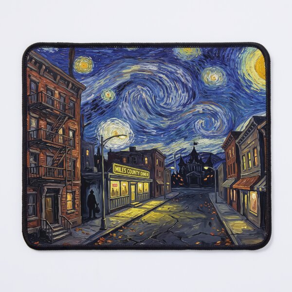 Item preview, Miles County Starry Night Horror Landscape designed and sold by Bad-Decisions-Designs.