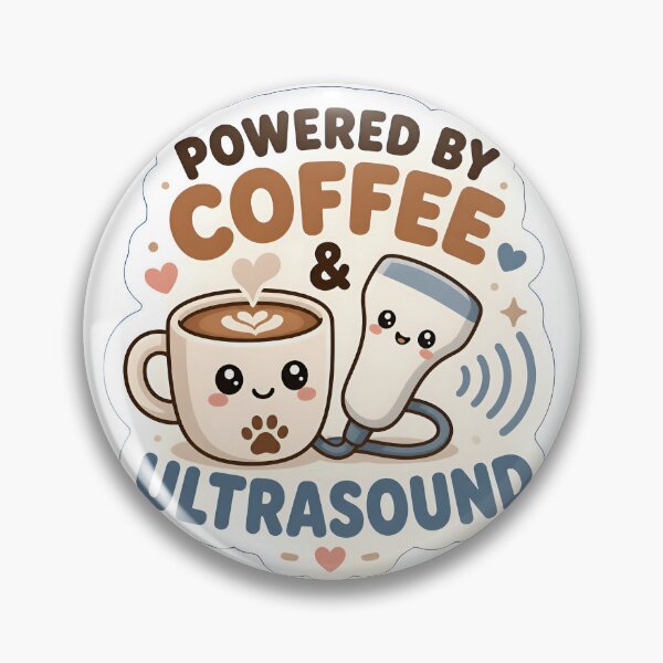 Item preview, Powered by Coffee & Ultrasound – Funny Veterinary Sonographer Gift designed and sold by Bettybee00.