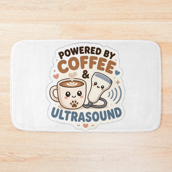 Item preview, Powered by Coffee & Ultrasound – Funny Veterinary Sonographer Gift designed and sold by Bettybee00.