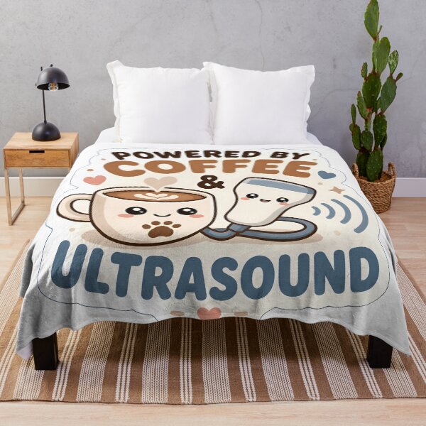 Item preview, Powered by Coffee & Ultrasound – Funny Veterinary Sonographer Gift designed and sold by Bettybee00.