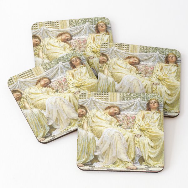 Item preview, The Dreamers still life golden portrait painting art print by Albert Joseph Moore designed and sold by Jéanpaul  Ferro.