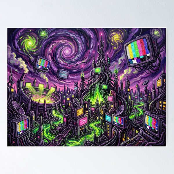 Item preview, Mojoworld Starry Night Comic Landscape designed and sold by Bad-Decisions-Designs.