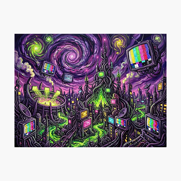 Item preview, Mojoworld Starry Night Comic Landscape designed and sold by Bad-Decisions-Designs.