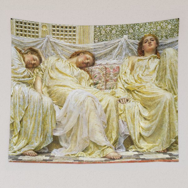 Item preview, The Dreamers still life golden portrait painting art print by Albert Joseph Moore designed and sold by Jéanpaul  Ferro.