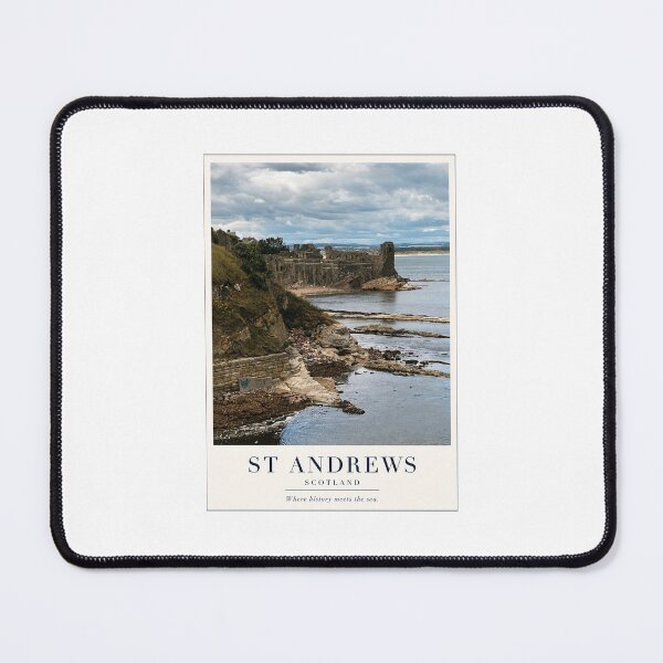 Item preview, St Andrews Castle Scotland Travel Poster | Coastal Heritage Photography. designed and sold by Wandered North.