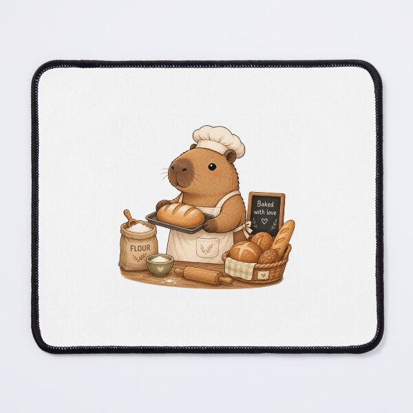 Item preview, Baker Capybara Sticker – Cute Bakery Lover designed and sold by palette fox.