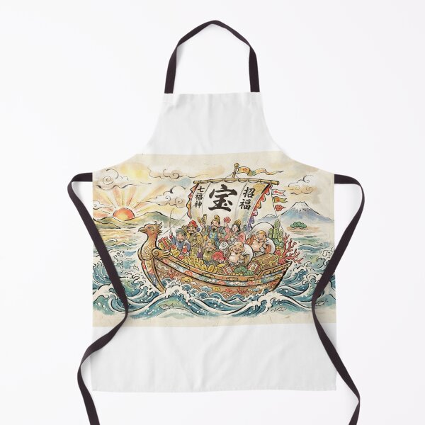 Item preview, Lucky Treasure Ship - Seven Lucky Gods Sailing designed and sold by Kokeshidreams.