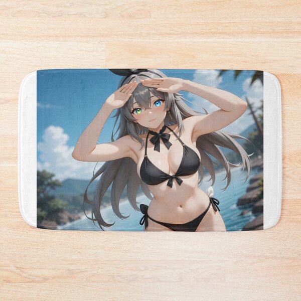 Item preview, Silver Hair Bunny Girl at the Beach Summer Anime Aesthetic designed and sold by Killington.