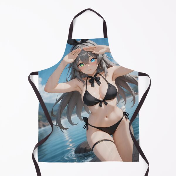 Item preview, Silver Hair Bunny Girl at the Beach Summer Anime Aesthetic designed and sold by Killington.