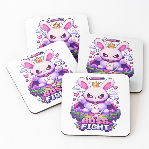 Item preview, Boss Fight Bunny – Cute Pixel RPG Gamer Rabbit designed and sold by JPCuteDesign.