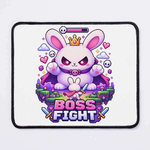 Item preview, Boss Fight Bunny – Cute Pixel RPG Gamer Rabbit designed and sold by JPCuteDesign.