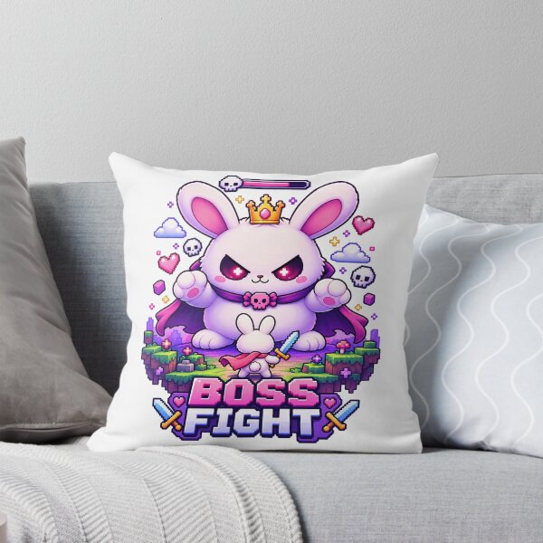 Item preview, Boss Fight Bunny – Cute Pixel RPG Gamer Rabbit designed and sold by JPCuteDesign.