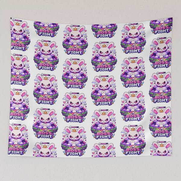 Item preview, Boss Fight Bunny – Cute Pixel RPG Gamer Rabbit designed and sold by JPCuteDesign.