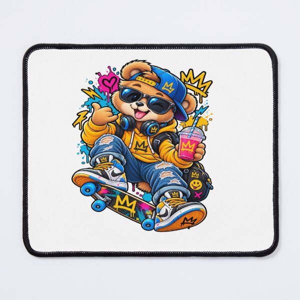 Item preview, Skater Bear Graffiti Streetwear Character designed and sold by JMDG Studio.