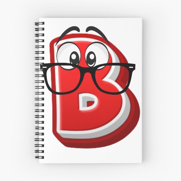 Item preview, Cute Cartoon Initial B Intelligent Nerd Emotion with glasses designed and sold by ImaginARTDesign.