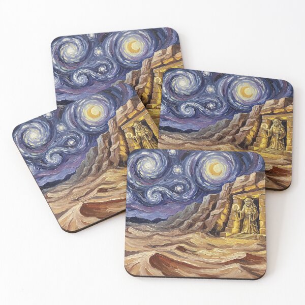 Item preview, Temple Of Yogurt Starry Night Comedy Landscape designed and sold by Bad-Decisions-Designs.