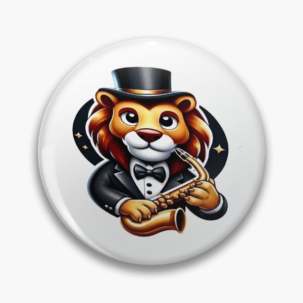 Item preview, Jazz Lion Playing Saxophone - International Jazz Day designed and sold by Art-Arcade6.