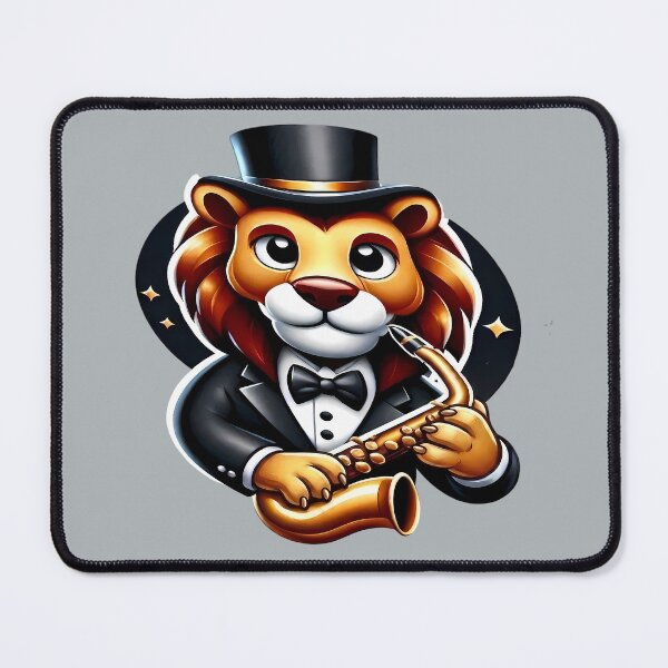 Item preview, Jazz Lion Playing Saxophone - International Jazz Day designed and sold by Art-Arcade6.