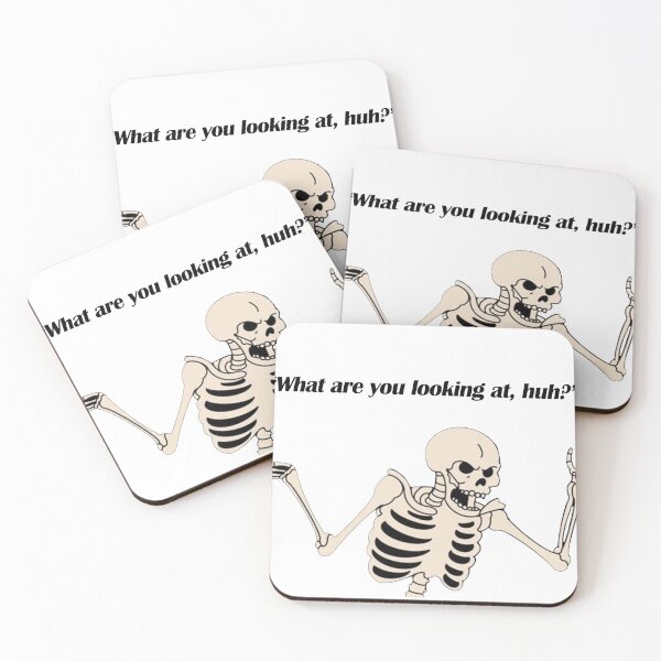Item preview, Angry Shrugging Skeleton - Funny Vintage Halloween Meme Graphic designed and sold by Austros.