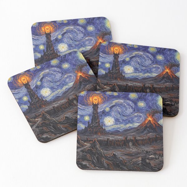 Item preview, Mordor Starry Night Fantasy Landscape designed and sold by Bad-Decisions-Designs.