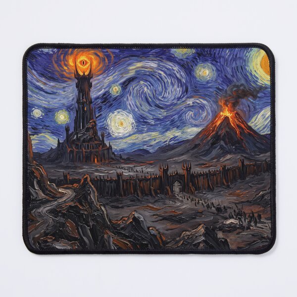 Item preview, Mordor Starry Night Fantasy Landscape designed and sold by Bad-Decisions-Designs.