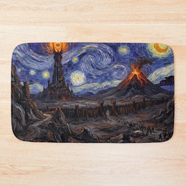 Item preview, Mordor Starry Night Fantasy Landscape designed and sold by Bad-Decisions-Designs.