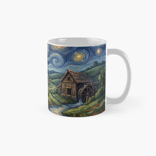 Item preview, The Shire Starry Night Fantasy Landscape designed and sold by Bad-Decisions-Designs.