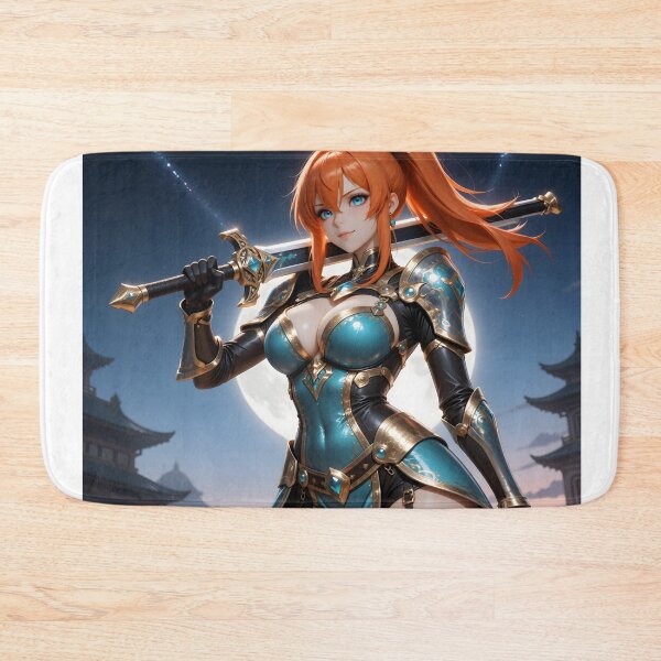 Item preview, Red Hair Moonlight Knight Fantasy Anime Sword Warrior designed and sold by Killington.