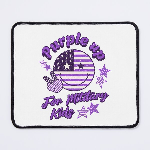 Item preview, Purple Up For Military Kids Patriotic Star Smiley Face designed and sold by drchzak.