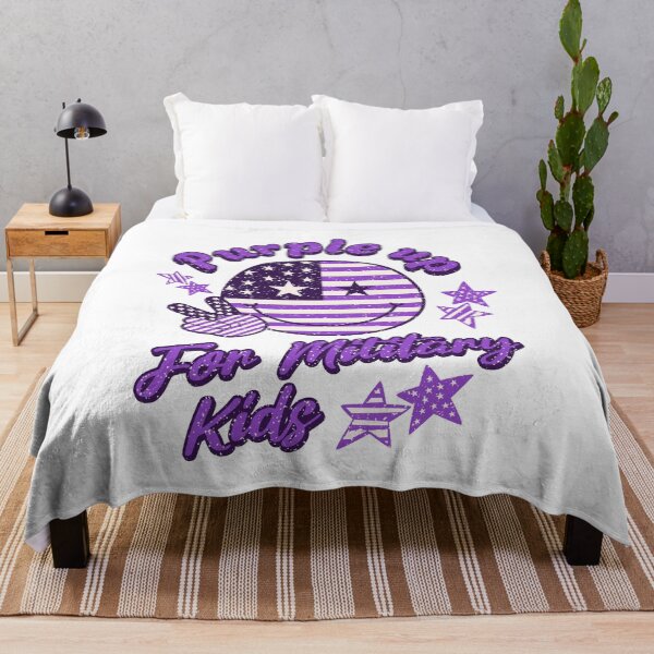 Item preview, Purple Up For Military Kids Patriotic Star Smiley Face designed and sold by drchzak.