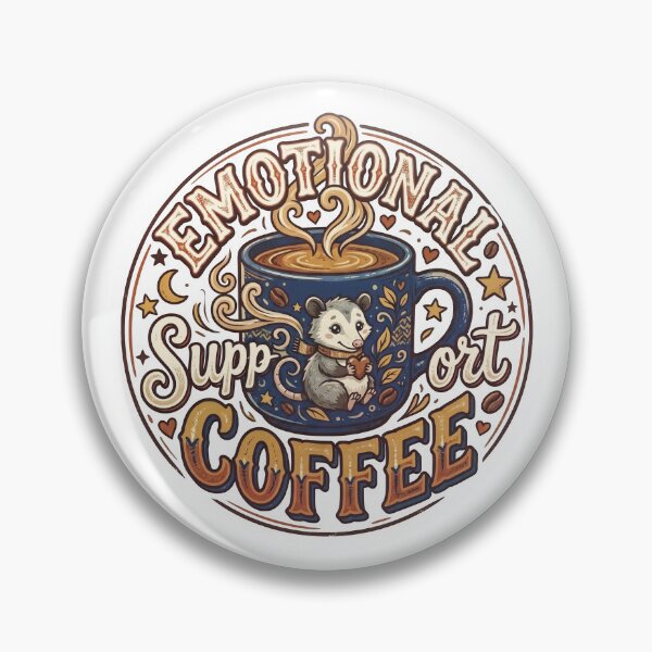 Item preview, Emotional Support Coffee Opossum Cute Coffee Lover Design designed and sold by LOVEARTDESIGN.