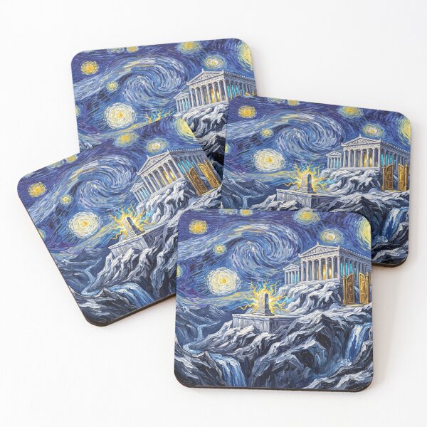 Item preview, Mount Olympus Starry Night Mythological Landscape designed and sold by Bad-Decisions-Designs.