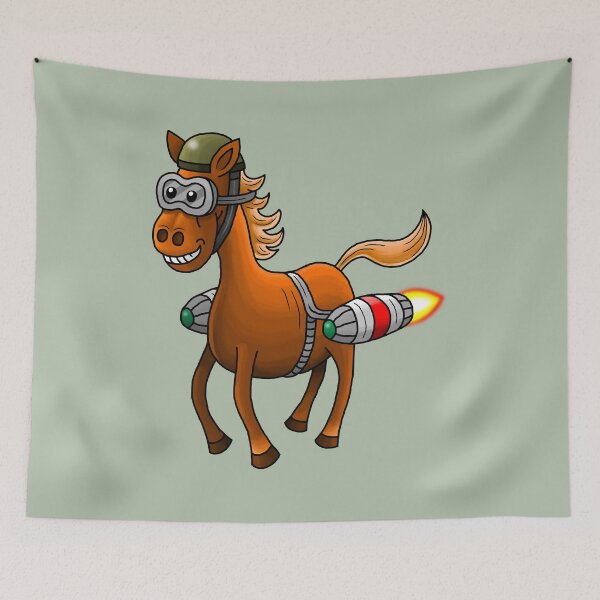 Item preview, Rocket Pony Flies with Jetpack designed and sold by Restarter.