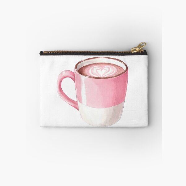 Item preview, Pink and White Mug with Heart Latte Art designed and sold by Kritiveemporio.