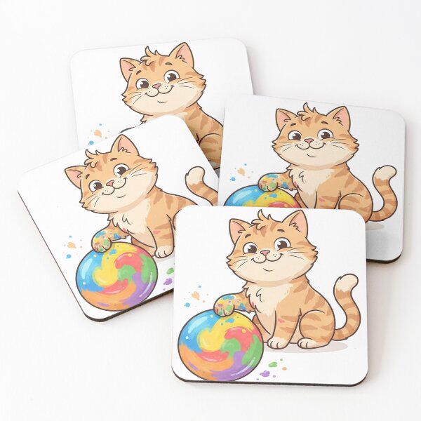 Item preview, Dot Day range Tabby Cat with Colorful Cute Illustration designed and sold by Ghostlycats2026.